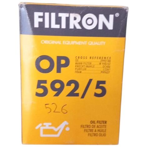 Filtro olio motore marca filtron codice filtro op 592/5