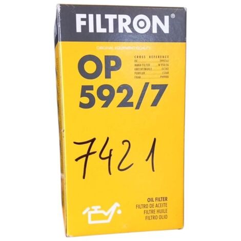 Filtro olio motore marca filtron codice filtro op 592/7
