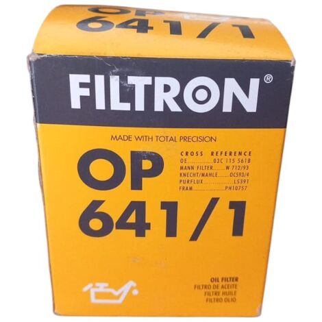 Filtro olio motore marca filtron codice filtro op 641/1