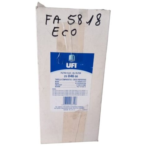 Filtro olio motore marca ufi codice filtro 2504600