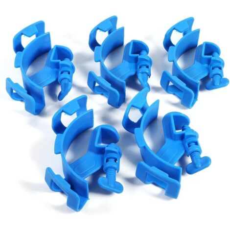 Filtro para acuario, soporte para manguera de filtro de agua para montaje en tubo, color azul, diseño de flujo de agua eficiente, construcción duradera, fácil instalación.