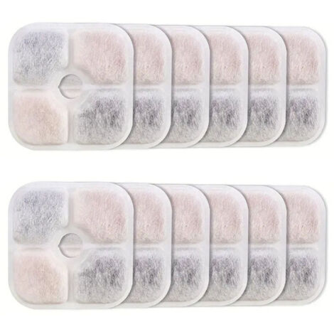 Filtro para bebedero de gatos, para bebederos Pixi, sistema de triple filtración, filtro de repuesto de resina y carbón activado, para filtros de gatos Pixi (16 unidades).