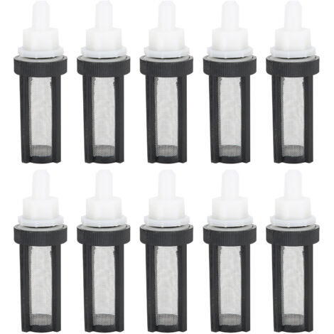 Filtro para bombas sumergibles de acuario – acero inoxidable + plástico – 10 unidades – Ø 7/8 mm