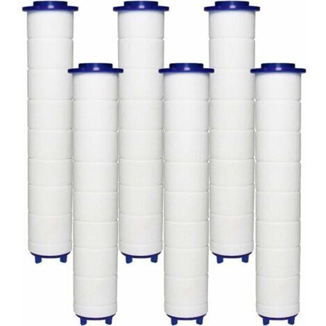 FILTRO para cabezal de ducha con 6 filtros de algodón PP, elemento filtrante de algodón PP para cabezal de ducha y filtro iónico, para cabezal de ducha tipo lluvia.