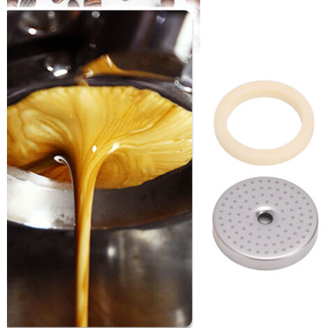 Filtro para cafetera percoladora BES450 BES500 con junta de silicona, compatible con máquinas de café, filtración de 54 mm, acero inoxidable.