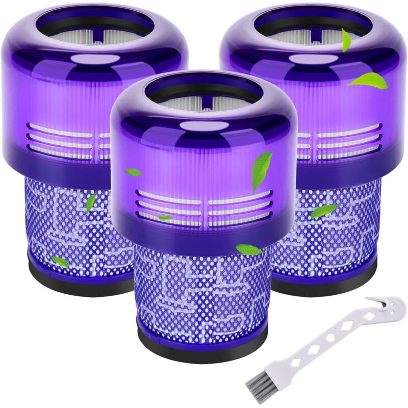 Filtro para Dyson V11, paquete de 3 filtros de repuesto para aspiradora Dyson V11, V15, SV14, SV17 y SV22 Detect Animal Absolute Extra Pro Torque