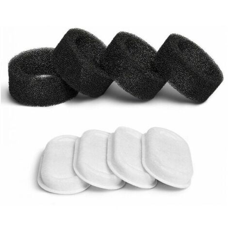 Filtro para fuente de gato, 4 filtros + 4 esponjas, filtro para fuente de gato con resina y carbón activado