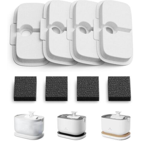 Filtro para fuente de gato, paquete de 4 para fuentes Dockstream PLWF005, PLWF115 y PLWF105. Juego de filtros de repuesto con 2 meses de validez.