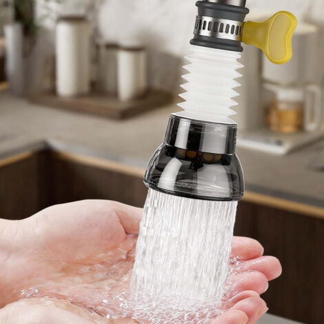 Filtro para grifo, purificador de agua doméstico con deflector de ducha, cartucho de filtro de extensión para fregadero, rotación multimodo de 360 grados, fácil instalación y compatibilidad universal.