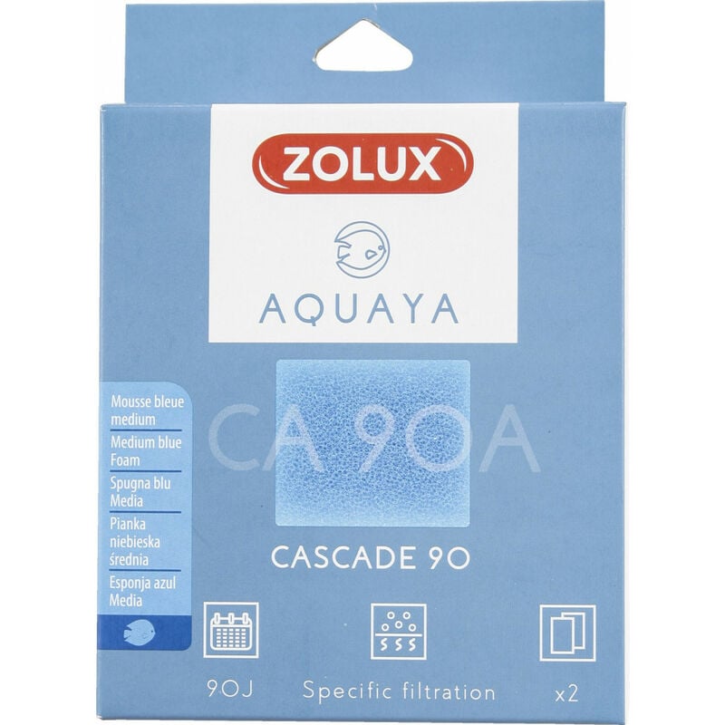 

Filtro para la bomba de cascada 90, CA 90 Un filtro de espuma azul medio x2. para el acuario.