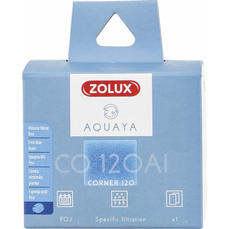 

Filtro para la bomba de la esquina 120, CO 120 Al filtro de espuma fina azul x1. para el acuario.
