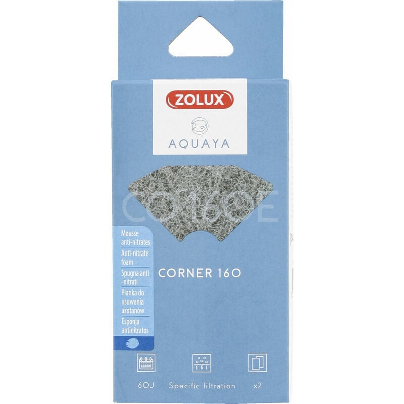 

Filtro para la bomba de la esquina 120, filtro de CO 120 E con espuma anti-nitrato x 2. para el acuario.