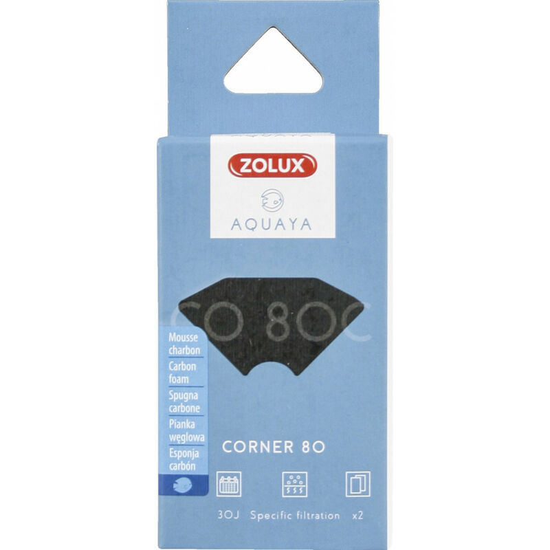 

Filtro para la bomba de la esquina 80, filtro de CO 80 C de espuma de carbón x 2. para el acuario.