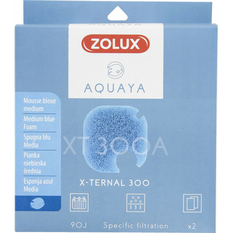 

Filtro para la bomba x-ternal 300, filtro XT 300 A medio de espuma azul x2. para el acuario.