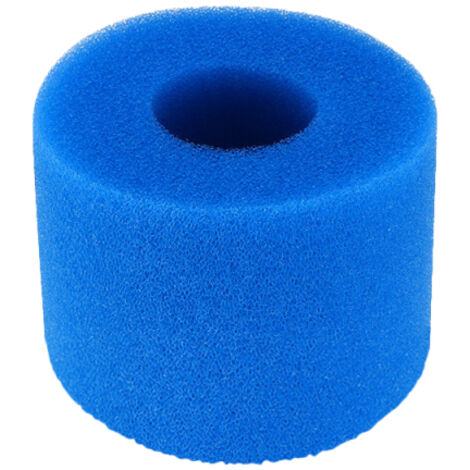 Filtro para piscina, compatible con filtros Intex tipo S1, cartucho de filtro de espuma reutilizable y lavable, esponja de limpieza, azul, 10,8 x 7,3 cm