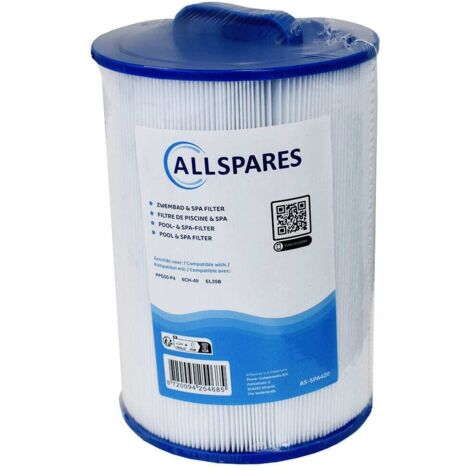 Filtro per acqua per spa AllSpares adatto per SC733 / 6CH-49 / FC-0314 (Ø147x209mm)