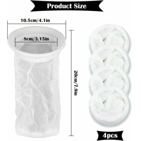 Filtro per acqua piovana Ulisem da 4 pezzi per serbatoio IBC da 1000 litri, in nylon con raccordo per coperchio IBC