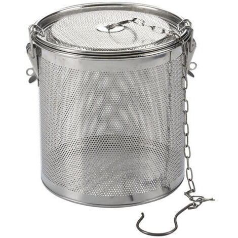 Filtro per caffè in acciaio inox 13 x 13 cm - Cestello filtrante multifunzionale utilizzabile per filtrare foglie di tè, brodo e condimenti, ideale per cucine domestiche e professionali.