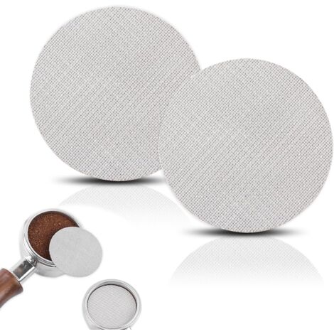 Filtro per caffè in acciaio inox da 58 mm, composto da 2 pezzi, per portafiltro filtro riutilizzabile da 1,7 mm di spessore e 150 micron per caffè espresso con portafiltro.