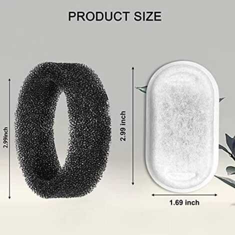 Filtro per fontana d'acqua per gatti 16 pezzi Filtro per fontana d'acqua per gatti Filtro per fontana d'acqua per gatti 8 pezzi Filtro al carbone e 8 pezzi Spugna per gatti in fontana d'acqua per gatt