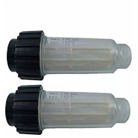 Filtro per l'acqua in confezione da 2 con inserto filtrante (5.731-050.0) per tutte le idropulitrici Karcher con attacco acqua da 3/4", compatibile con le idropulitrici 4.730-059.0-Fei Yu