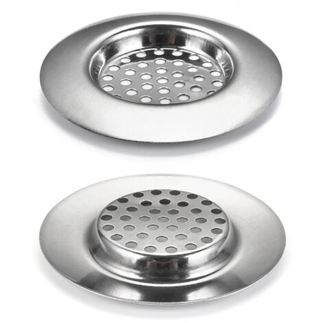 Filtro per lavello da cucina 2 pezzi, filtro per lavello in acciaio inox, filtro per capelli da doccia, filtro di scarico per lavello, griglia per lavello da cucina per bagno