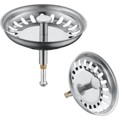 Filtro per lavello da cucina da 79 mm, tappo per lavello in acciaio inossidabile, confezione da 2, filtro anti-intasamento, adatto alla maggior parte dei lavelli da cucina, migliora la praticità in cu