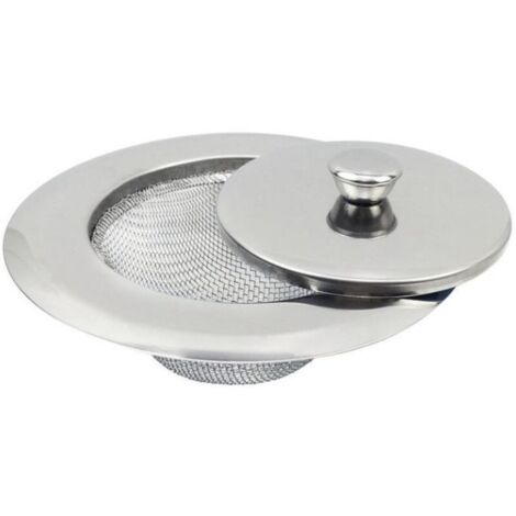 Filtro per lavello in acciaio inox da 2 pezzi, filtro di scarico da 11,5 cm, filtro per lavello, filtro per lavello da cucina