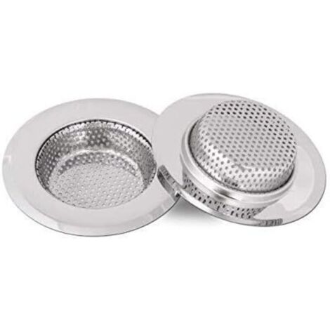 Filtro per lavello in acciaio inox KZQ, griglia per lavello, profondità 18 mm, confezione da 2, 7 cm (piccolo)
