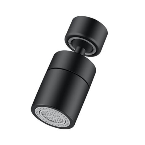 Filtro per rubinetto da cucina, girevole regolabile, ugello per rubinetto, gorgogliatore, lavello, nero B