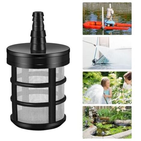 Filtro per sedimenti da giardino 4,6 × 4,6 × 6,4 cm, filtro per tubo di aspirazione, filtro per pompa dell'acqua, filtro per tubo autoadescante