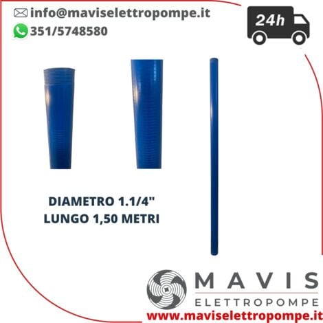 FILTRO PVC MICROFESSURATO x estrarre acqua da pozzi artesiani 1.1/4 L1,50m