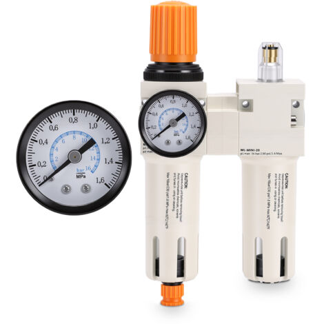 Filtro regolatore di pressione, trappola per umidità, filtro aria, regolatore, lubrificatore combinato per compressori e utensili pneumatici