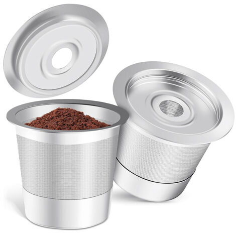 Filtro reutilizable para cápsulas de café para cafetera monodosis Keurig 1.0, filtro recargable universal, paquete de 2 unidades.