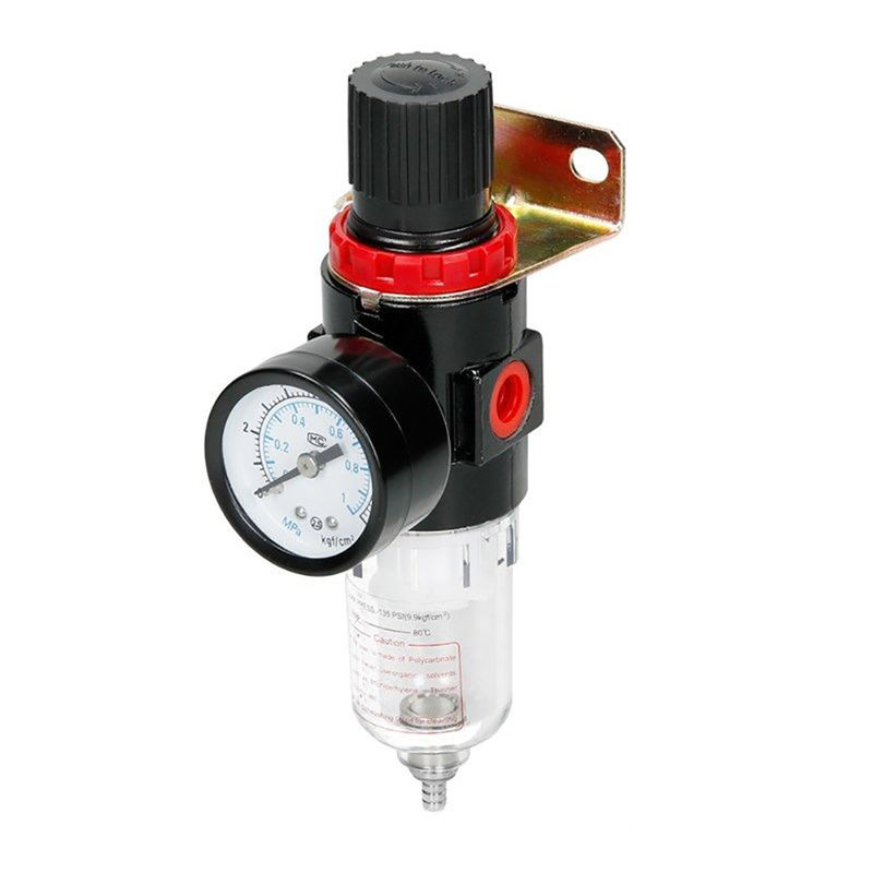 Image of Filtro riduttore manometro attacco 1/4 regolatore per compressore pressione