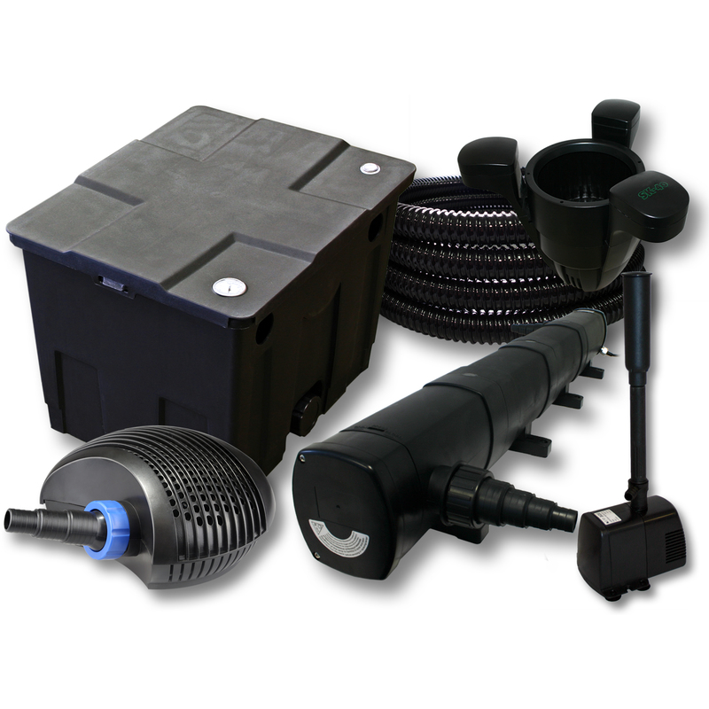 

Wiltec - Filtro Set 12000l Estanque 72W Clarificador CTF ECO 40W Bomba 25m Tubo Skimmer SK40 Bomba Fuente