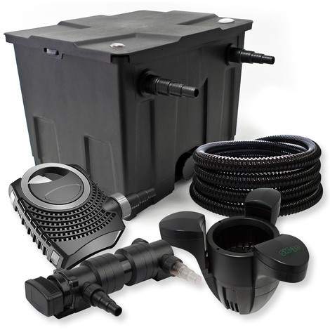 Filtro set estanque 12000l 18W UVC Clarificador NEO8000 Bomba Tubo Skimmer jardin