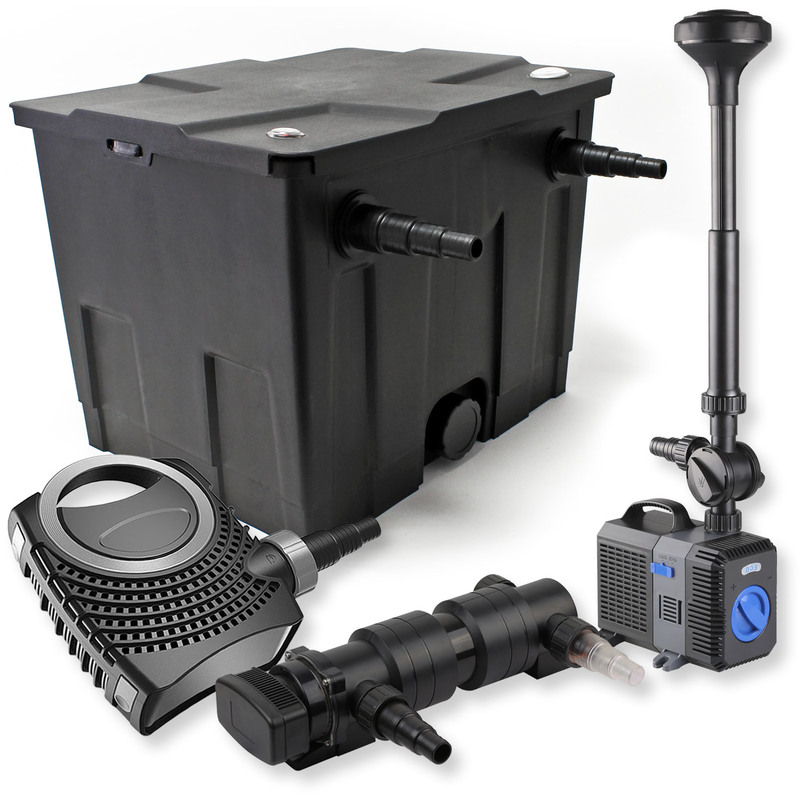 

Wiltec - Filtro set estanque 12000l 24W UVC Clarificador NEO8000 70W Bomba Fuente jardin