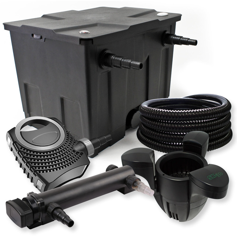 

Filtro set estanque 12000l 24W UVC Clarificador NEO8000 Bomba Tubo Skimmer jardin