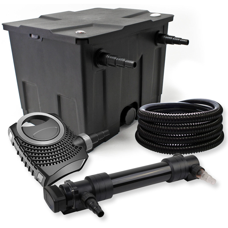 

Wiltec - Filtro set estanque 12000l 36W UVC Clarificador NEO8000 70W Bomba Tubo jardin
