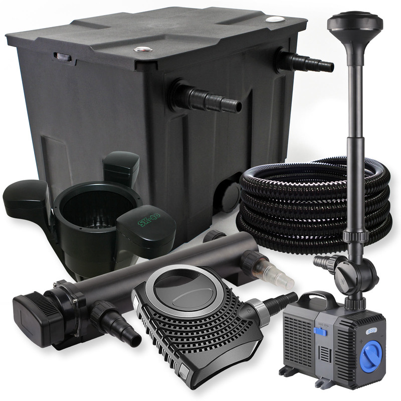 

Wiltec - Filtro set estanque 12000l 36W UVC Clarificador NEO8000 Tubo Fuente Skimmer jardin