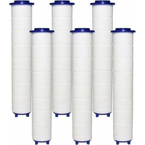 FILTRO Soffione doccia 6 filtri in cotone PP, elemento filtrante in cotone PP per soffione doccia e filtro ionico, per soffione doccia a pioggia, di DEBUNS