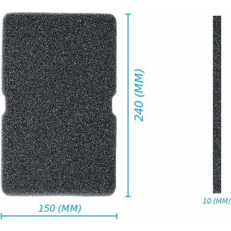 Filtro Spugna Evaporatore a Magliatura Larga, Compatibile con Asciugatrice Beko, Dimensioni: 150x240 (mm) Per Modelli: UDH TKF GTN DPY DPU