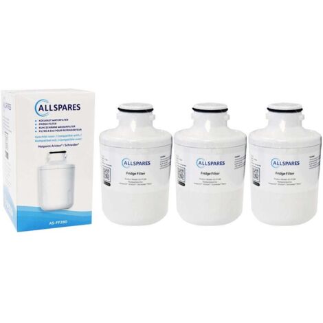 Filtros de agua AllSpares (3 unidades) para refrigeradores americanos (de dos puertas) compatibles con WPRO 482000091353 / C00300448