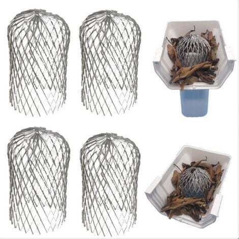 Filtros de aluminio para canalones, rejilla protectora para canalones, protector de canalones metálico, protección contra hojas para canalones de casa, aleros, zanjas y alcantarillas (4 unidades)