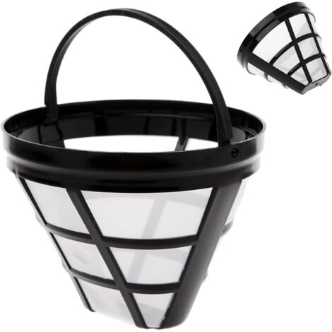 Filtros de café permanentes, tamaño 4, reutilizables para 8 a 12 tazas de café, hechos de acero inoxidable y tela, lavables, aptos para lavavajillas, sin papel, filtro permanente, filtro de café para