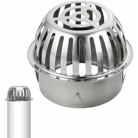 Filtros de canalón ZOLGINAH de 100 mm hechos de acero inoxidable de 304 Ø La protección del canalón evita que las tuberías del techo, las hojas y el musgo contaminen y facilitan el drenaje