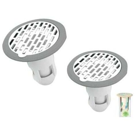 filtros de ducha para cabello, protector de drenaje ABS+TPR, filtro para desagüe de bañera, antiinsectos y antibloqueo, color blanco