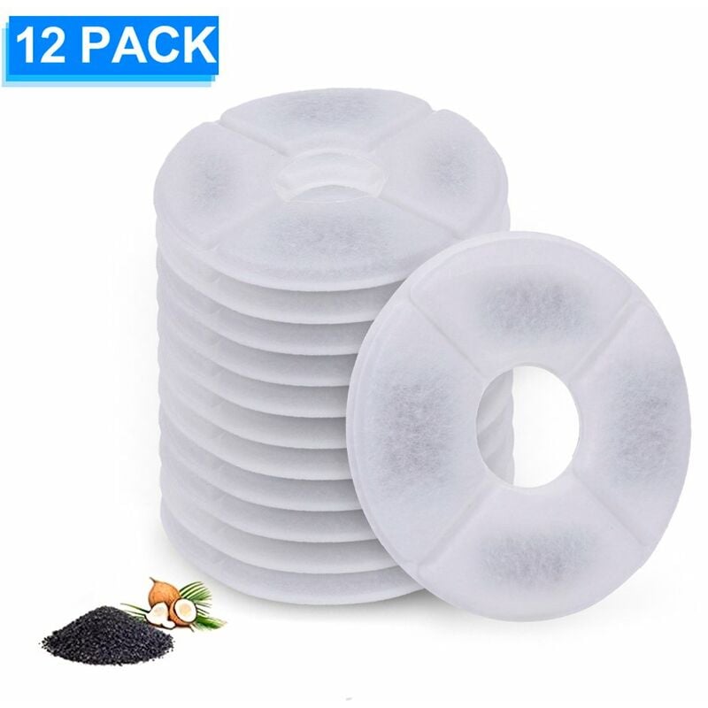 

Filtros de fuente de agua para gatos Filtros de repuesto para fuente de flores Dispensador de agua para fuente de agua para gatos,12 piezas