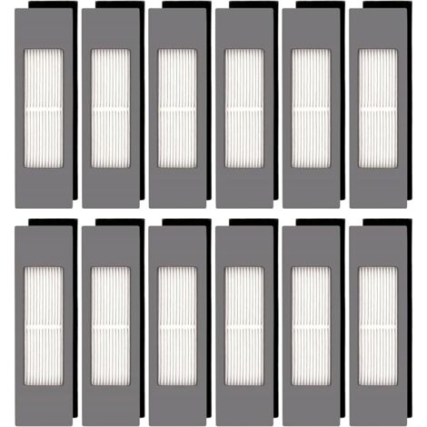 Filtros HEPA N10 frontales (12 unidades) para aspiradoras robóticas Ecovacs DEEBOT OZMO N10 N10 Plus 920 950 T8 AIVI Max T9 T5 N5 N7 N8+ N8 Pro Plus